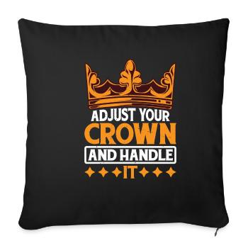 Ajustez votre couronne et manipulez-la 14 - Housse de coussin décorative 45 x 45 cm - noir - Devant