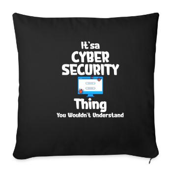 C’est une question de cybersécurité que vous - Housse de coussin décorative 45 x 45 cm - noir - Devant