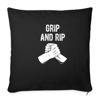 et Rip Arm Wrestler Tournament Compétition de combat - Housse de coussin décorative 45 x 45 cm - noir - Devant