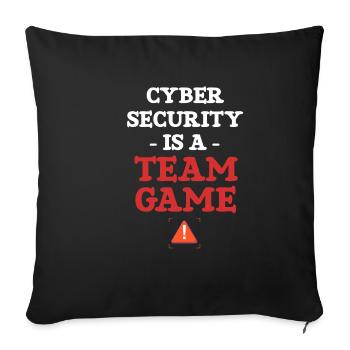 Cyber Security est un programmeur de jeux d’équipe - Housse de coussin décorative 45 x 45 cm - noir - Devant