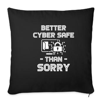 Mieux vaut prévenir que guérir - Housse de coussin décorative 45 x 45 cm - noir - Devant