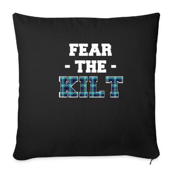 Fear The Kilt Funny Scottish Story - Sofa pillowcase 17,3'' x 17,3'' (45 x 45 cm) - black - Front