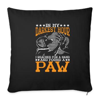 J’ai attrapé une main et j’ai trouvé une patte 10 - Housse de coussin décorative 45 x 45 cm - noir - Devant