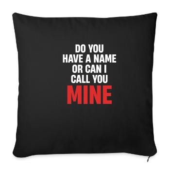 Avez-vous un nom ou puis-je vous appeler ? - Housse de coussin décorative 45 x 45 cm - noir - Devant
