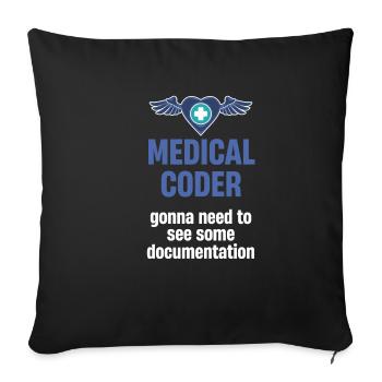 Le programmeur médical a besoin d’obtenir un - Housse de coussin décorative 45 x 45 cm - noir - Devant