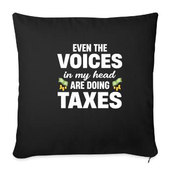 Même faire les voix dans ma tête - Housse de coussin décorative 45 x 45 cm - noir - Devant