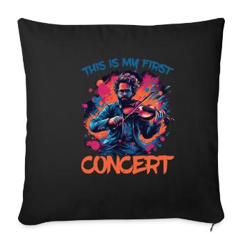 This Is My First Concert 59 - Sofa pillowcase 17,3'' x 17,3'' (45 x 45 cm) - black - Front