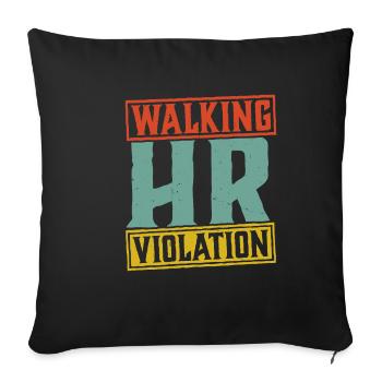 Violation de l’heure de marche 5 - Housse de coussin décorative 45 x 45 cm - noir - Devant