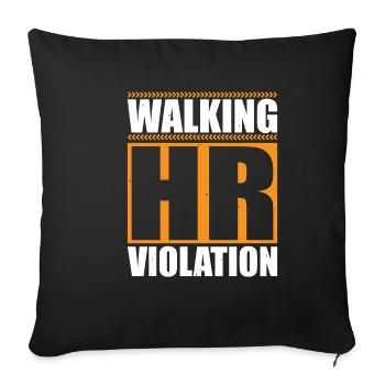 Violation de l’heure de marche 7 - Housse de coussin décorative 45 x 45 cm - noir - Devant
