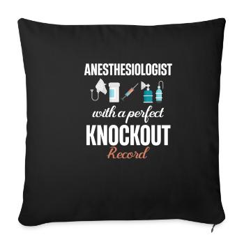Anesthésiste avec un dossier d’élimination parfait - Housse de coussin décorative 45 x 45 cm - noir - Devant