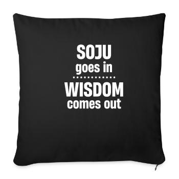 Soju Entre La Sagesse Sort Vodka K-pop Liqueur - Housse de coussin décorative 45 x 45 cm - noir - Devant