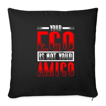 Votre ego n’est pas votre amigo 33 - Housse de coussin décorative 45 x 45 cm - noir - Devant