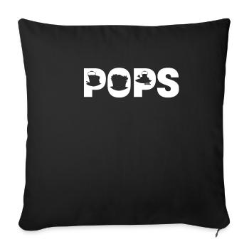 Pops Lustiger Gärtner Opa Plantsman Förster Bauer - Sofakissenbezug 45 x 45 cm - Schwarz - Vorne