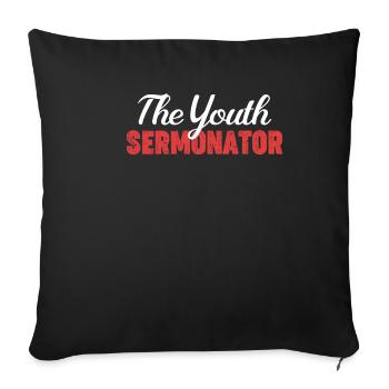 The Youth Preacher Funny Youth Pastor - Sofa pillowcase 17,3'' x 17,3'' (45 x 45 cm) - black - Front