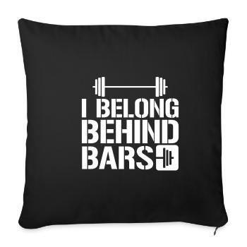 J’ai ma place derrière les barreaux 4 - Housse de coussin décorative 45 x 45 cm - noir - Devant
