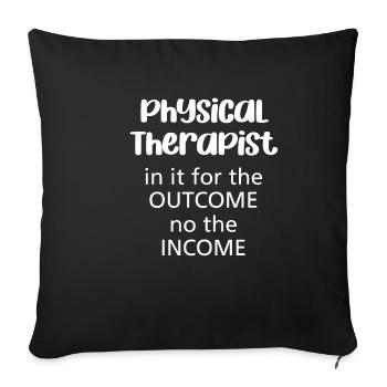 Il s’agit là pour le résultat, pas pour le revenu - Housse de coussin décorative 45 x 45 cm - noir - Devant