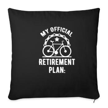 My official retirement plan for - Sofa pillowcase 17,3'' x 17,3'' (45 x 45 cm) - black - Front