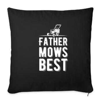 Le père fauche le meilleur drôle - Housse de coussin décorative 45 x 45 cm - noir - Devant