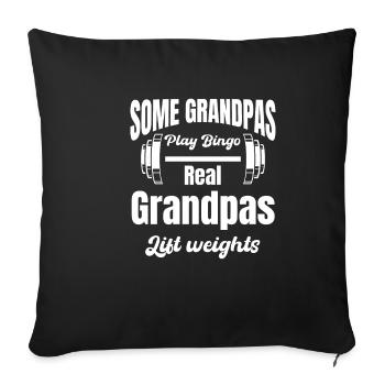 Certains grands-pères jouent au bingo Real Grandpas Lift - Housse de coussin décorative 45 x 45 cm - noir - Devant