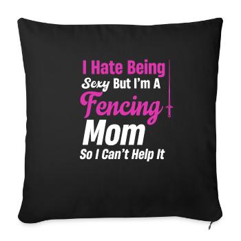 I hate to be sexy, but I'm a - Sofa pillowcase 17,3'' x 17,3'' (45 x 45 cm) - black - Front