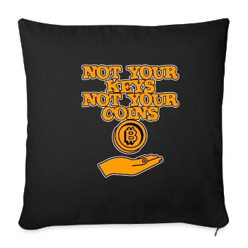 Not Your Keys Not Your Coins 2 - Sofakissenbezug 45 x 45 cm - Schwarz - Vorne