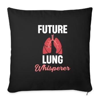 Future Lung Whisperer Pulmonologist - Sofa pillowcase 17,3'' x 17,3'' (45 x 45 cm) - black - Front