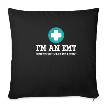 Je suis ambulancier paramédical (à moins que vous ne soyez - Housse de coussin décorative 45 x 45 cm - noir - Devant