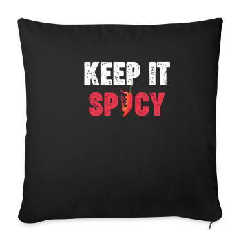 Gardez-le épicé Amateurs de cuisine coréenne - Housse de coussin décorative 45 x 45 cm - noir - Devant