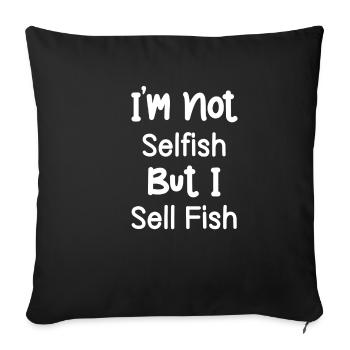 Je ne suis pas égoïste, mais je vends - Housse de coussin décorative 45 x 45 cm - noir - Devant