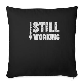 Still Works Funny Back Surgery - Sofa pillowcase 17,3'' x 17,3'' (45 x 45 cm) - black - Front