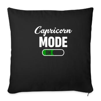 Capricorn mode for funny horoscopes - Sofa pillowcase 17,3'' x 17,3'' (45 x 45 cm) - black - Front