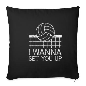 Je veux te mettre en place 3 - Housse de coussin décorative 45 x 45 cm - noir - Devant