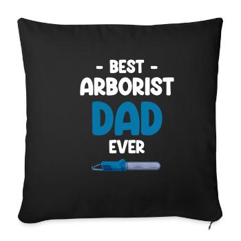 Le meilleur papa arboriste de tous les temps - Housse de coussin décorative 45 x 45 cm - noir - Devant