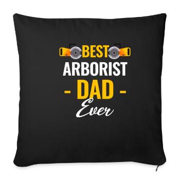 Le meilleur papa arboriste de tous les temps - Housse de coussin décorative 45 x 45 cm - noir - Devant
