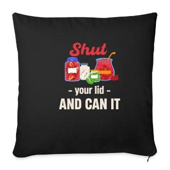 Close your lid and you can - Sofa pillowcase 17,3'' x 17,3'' (45 x 45 cm) - black - Front