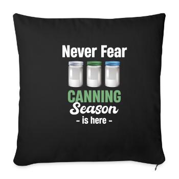Don't worry, canning season is here and - Sofa pillowcase 17,3'' x 17,3'' (45 x 45 cm) - black - Front