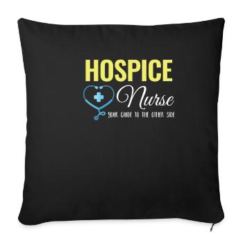 Hospice Nurse Your Guide to the Other - Sofa pillowcase 17,3'' x 17,3'' (45 x 45 cm) - black - Front