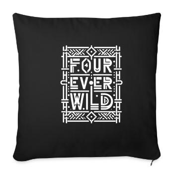 Four Ever Wild 60 - Sofakissenbezug 45 x 45 cm - Schwarz - Vorne
