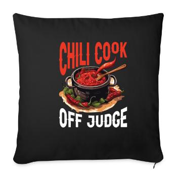 Chili Cook Off Judge 34 - Sofa pillowcase 17,3'' x 17,3'' (45 x 45 cm) - black - Front