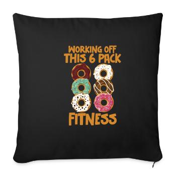 Working Off This 6 Pack Fitness 2 - Sofa pillowcase 17,3'' x 17,3'' (45 x 45 cm) - black - Front