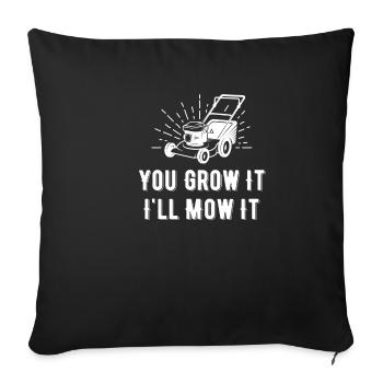 Father mows down the best funny - Sofa pillowcase 17,3'' x 17,3'' (45 x 45 cm) - black - Front