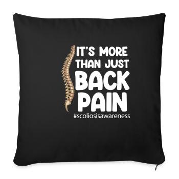 It's more than just back pain scoliosis - Sofa pillowcase 17,3'' x 17,3'' (45 x 45 cm) - black - Front