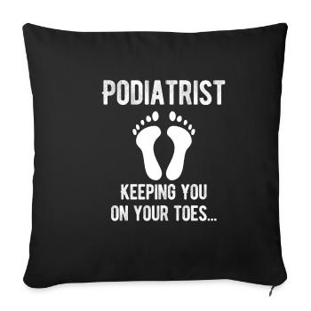 Des podiatres pour vous garder sur vos gardes - Housse de coussin décorative 45 x 45 cm - noir - Devant