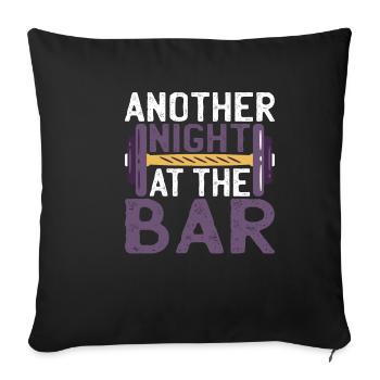 Another Night At The Bar - Sofa pillowcase 17,3'' x 17,3'' (45 x 45 cm) - black - Front