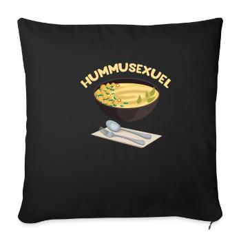 Falafel Hummusexuel Sans Gluten Juif - Housse de coussin décorative 45 x 45 cm - noir - Devant