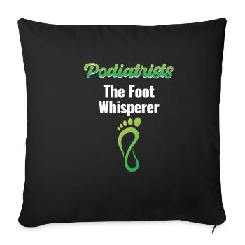 Podiatre The Foot Whisperer Pédicure - Housse de coussin décorative 45 x 45 cm - noir - Devant