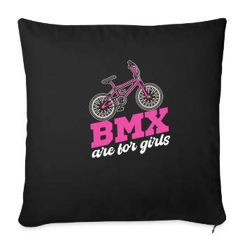 Bmx are for - Sofa pillowcase 17,3'' x 17,3'' (45 x 45 cm) - black - Front