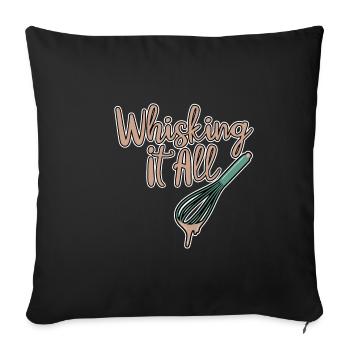 Fouetter le tout 2 - Housse de coussin décorative 45 x 45 cm - noir - Devant