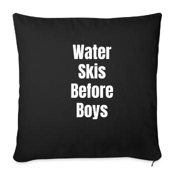 Water Skiing In Front Of Boys Girls Jet Ski Water Sports - Sofa pillowcase 17,3'' x 17,3'' (45 x 45 cm) - black - Front