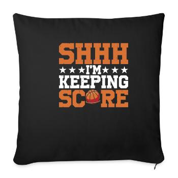 Shhh, I'm Keeping Score 22 - Sofa pillowcase 17,3'' x 17,3'' (45 x 45 cm) - black - Front